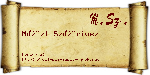 Mözl Szíriusz névjegykártya